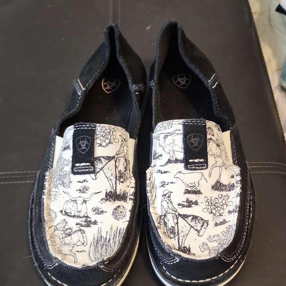 Ariat Women's Black and White Slip-On Shoes